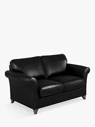 John Lewis & Partners Charlotte Medium 2 Seater Leather Sofa, Dark Leg