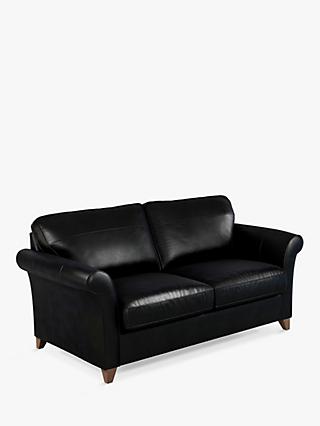 John Lewis & Partners Charlotte Grand 4 Seater Leather Sofa, Dark Leg