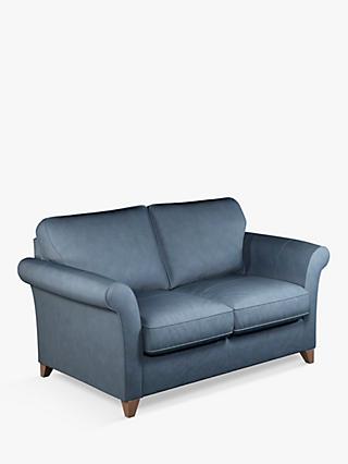 John Lewis Charlotte Medium 2 Seater Leather Sofa, Dark Leg