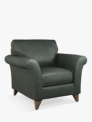 John Lewis Charlotte Leather Armchair, Dark Leg