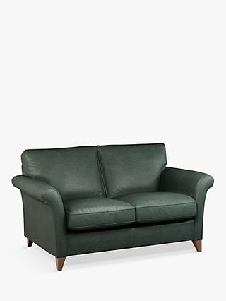 John Lewis Charlotte Small 2 Seater Leather Sofa, Dark Leg