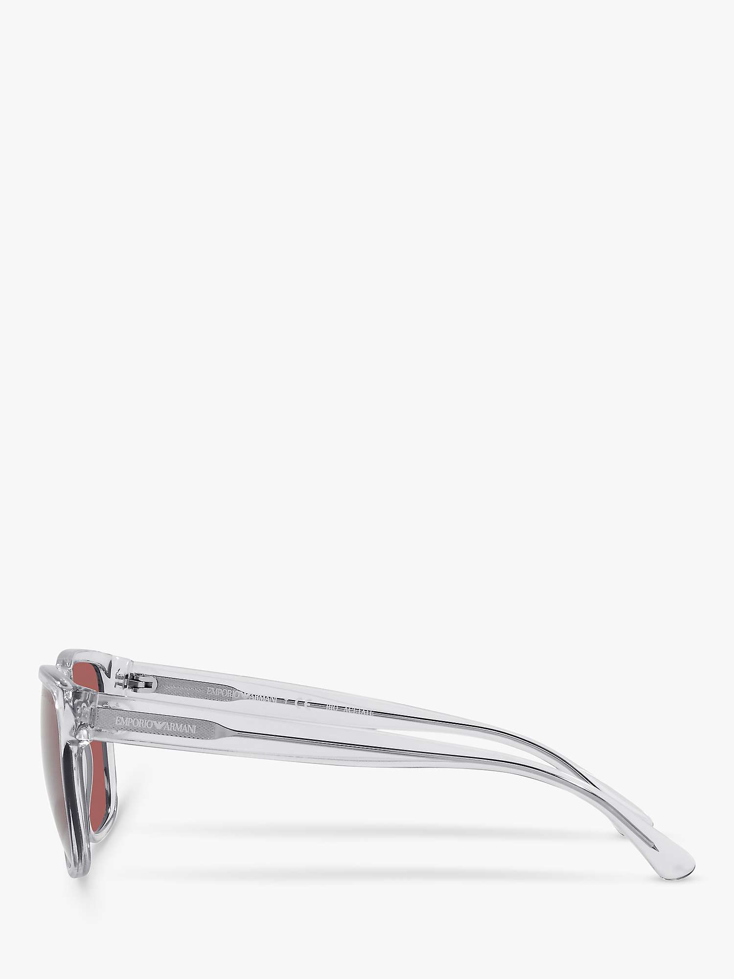 Buy Emporio Armani EA4163 Men's Square Sunglasses, Clear/Pink Online at johnlewis.com