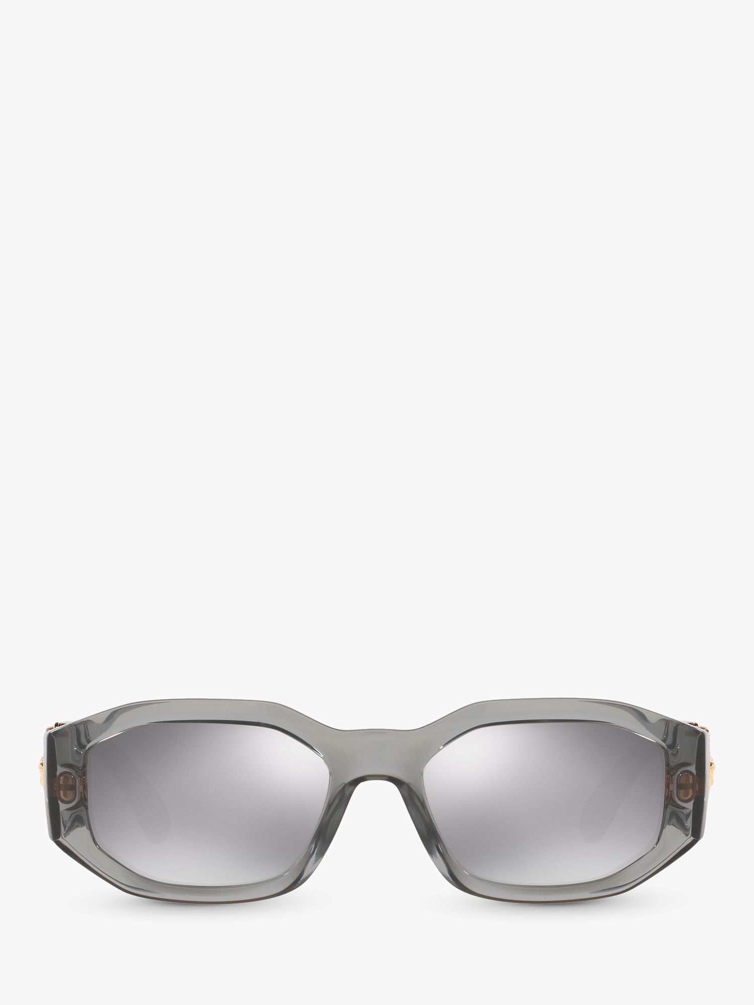 Buy Versace VE4361 Men's Irregular Sunglasses, Grey/Mirror Silver Online at johnlewis.com