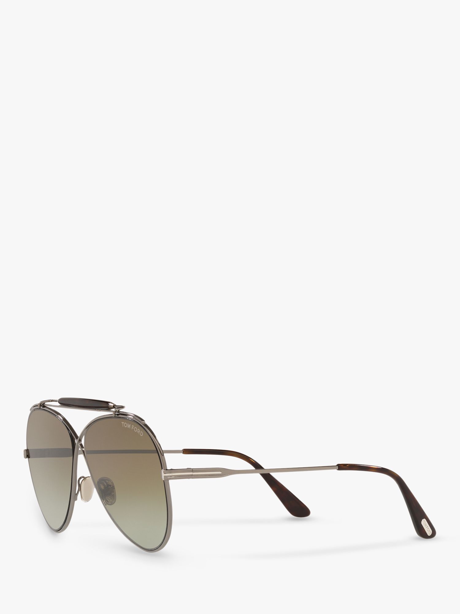 TOM FORD FT0818 Unisex Holden Aviator Sunglasses, Gold/Mirror Brown at ...