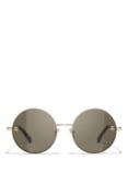 CHANEL Round Sunglasses CH4268 Shiny Gold/Brown