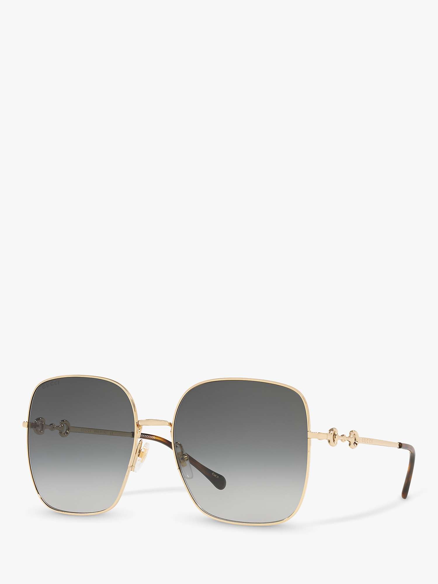 Gucci GG0879S Women's Square Sunglasses, Gold/Grey Gradient at John Lewis &  Partners