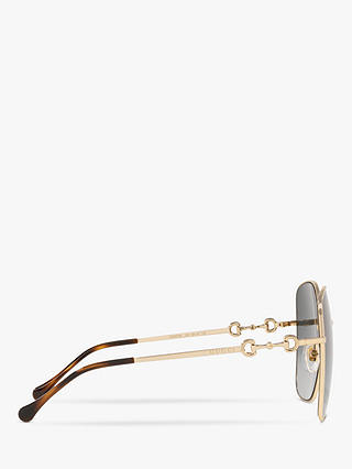 Gucci GG0879S Women's Square Sunglasses, Gold/Grey Gradient