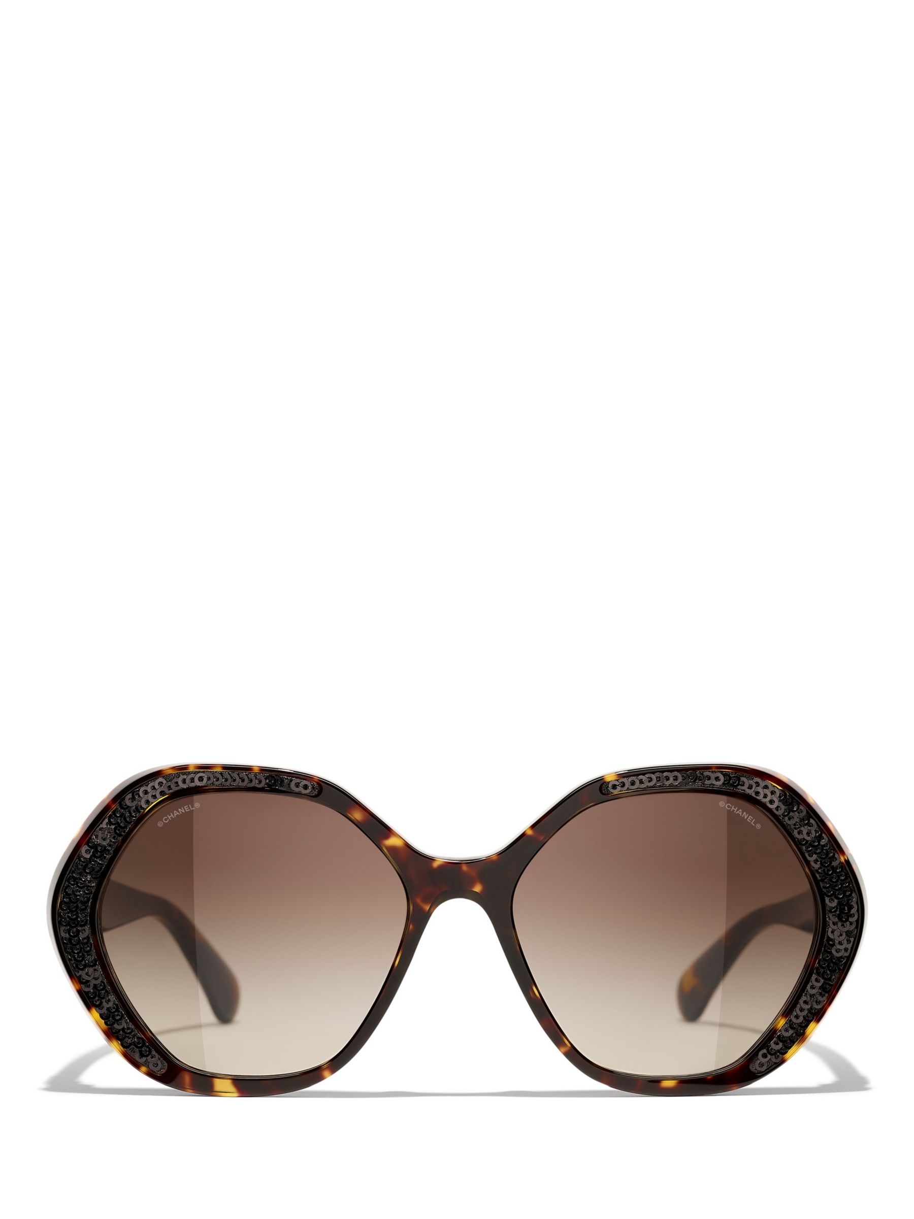 CHANEL Irregular Sunglasses CH5451 Shiny Tortoise/Brown Gradient at John  Lewis & Partners