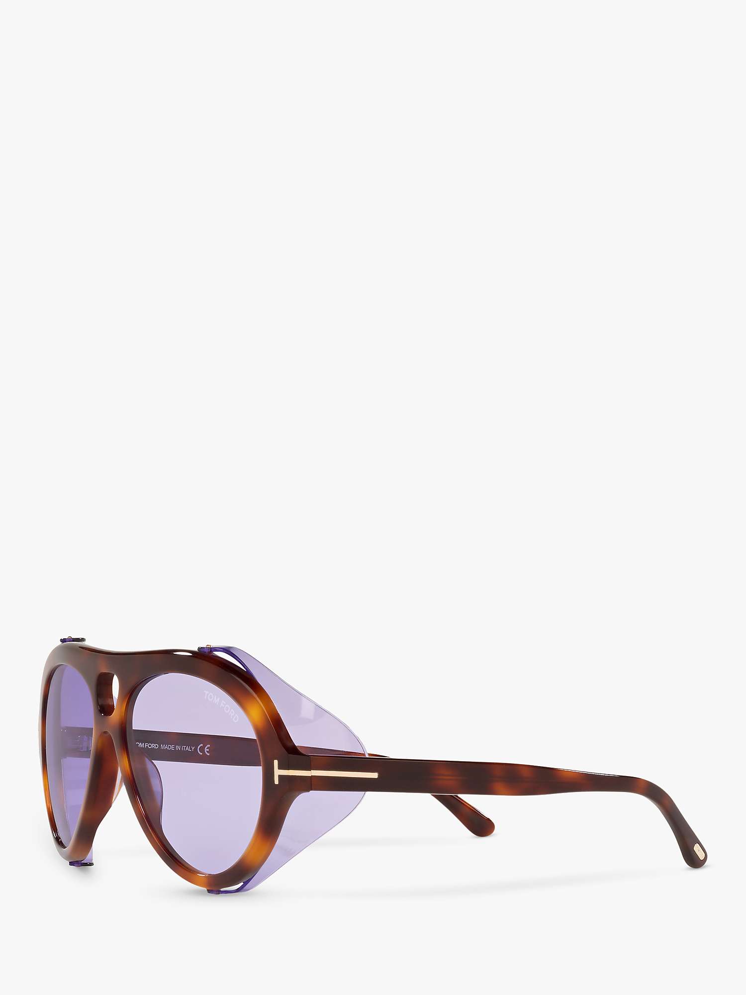 Buy TOM FORD FT0882 Men's Neughman Oval Sunglasses, Tortoise/Lilac Online at johnlewis.com