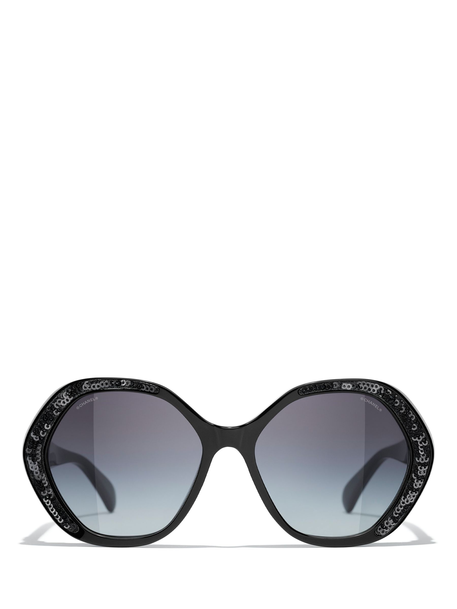 CHANEL Irregular Sunglasses CH5451 Shiny Black/Grey Gradient at