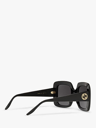 Gucci GG0896S Women's Square Sunglasses, Black/Grey