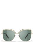 CHANEL Irregular Sunglasses CH4270 Shiny Gold/Green