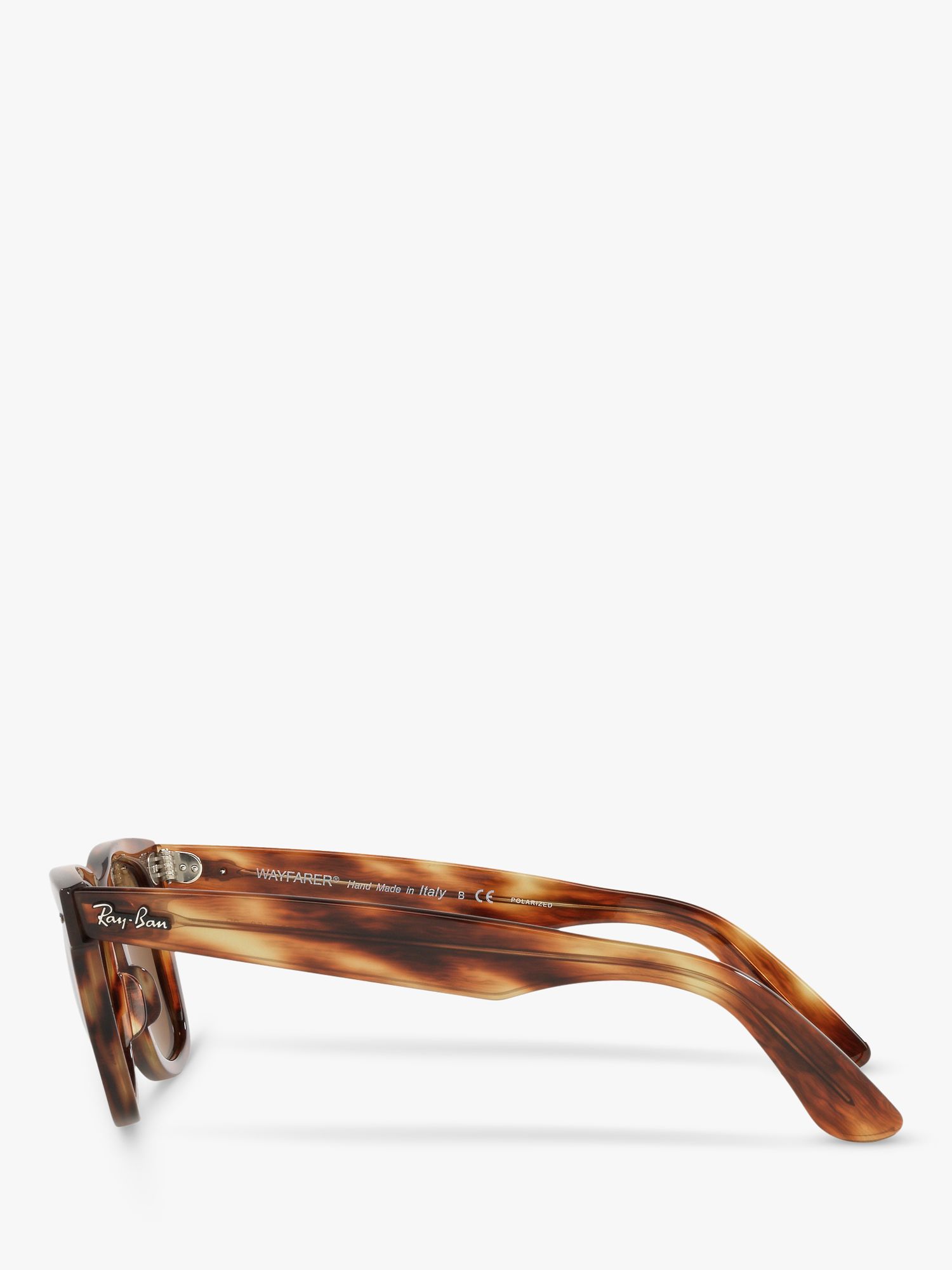 Ray-Ban RB2140 Unisex Polarised Original Wayfarer Sunglasses, Havana/Brown