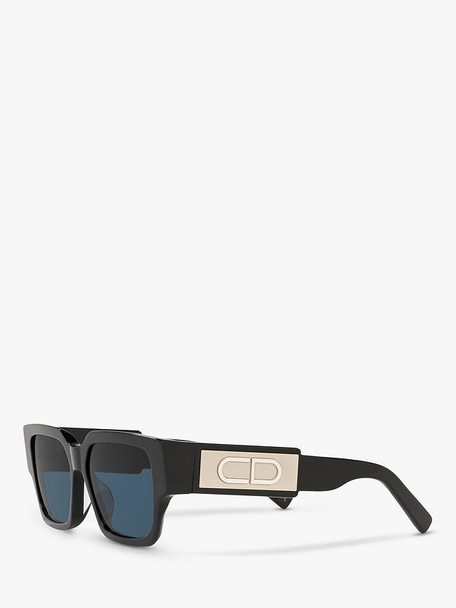 DIOR CD SU Men's Irregular Sunglasses, Black/Blue