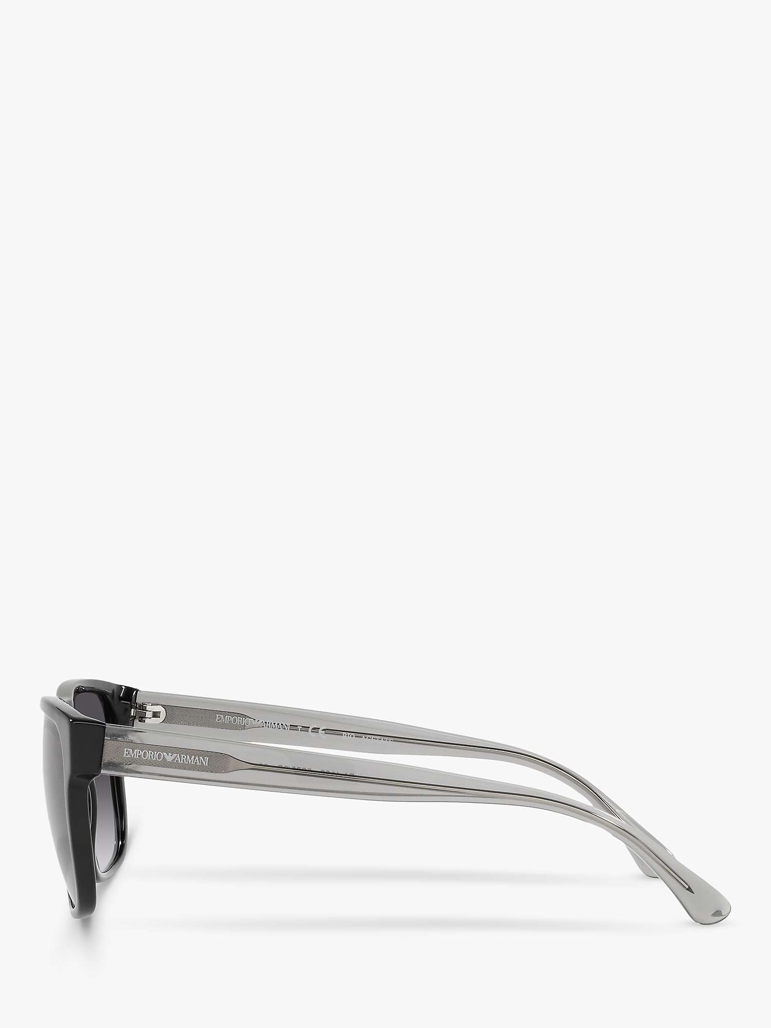 Buy Emporio Armani EA4163 Men's Square Sunglasses, Black/Grey Gradient Online at johnlewis.com