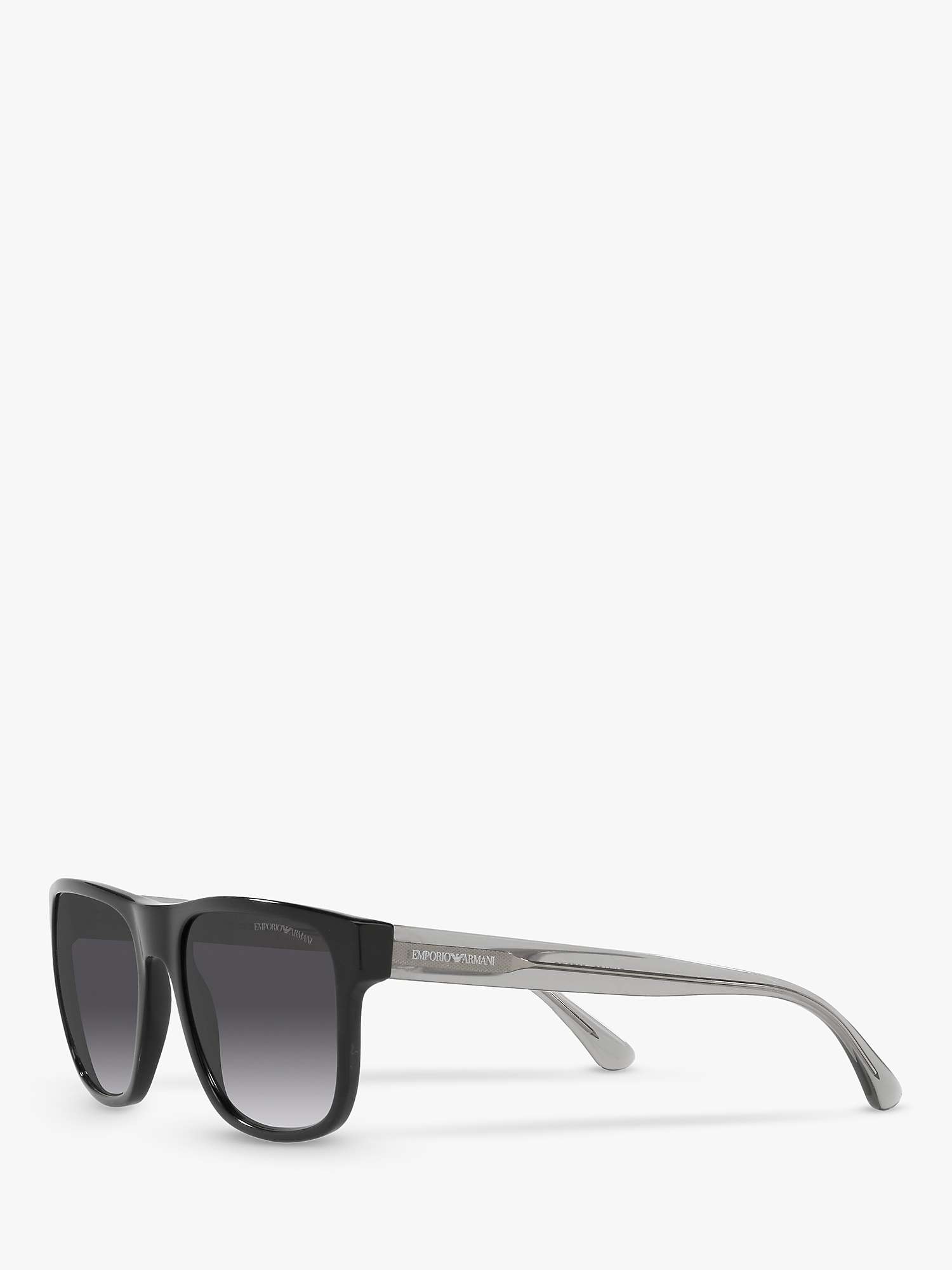 Buy Emporio Armani EA4163 Men's Square Sunglasses, Black/Grey Gradient Online at johnlewis.com