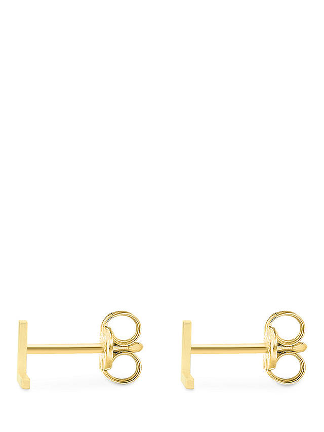 IBB 9ct Gold Initial Stud Earrings, L