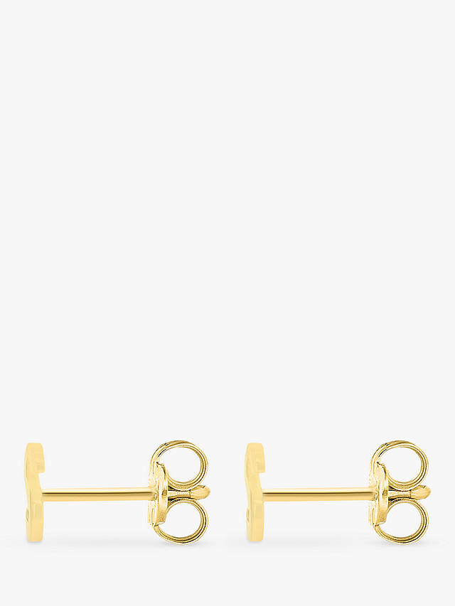IBB 9ct Gold Initial Stud Earrings, S