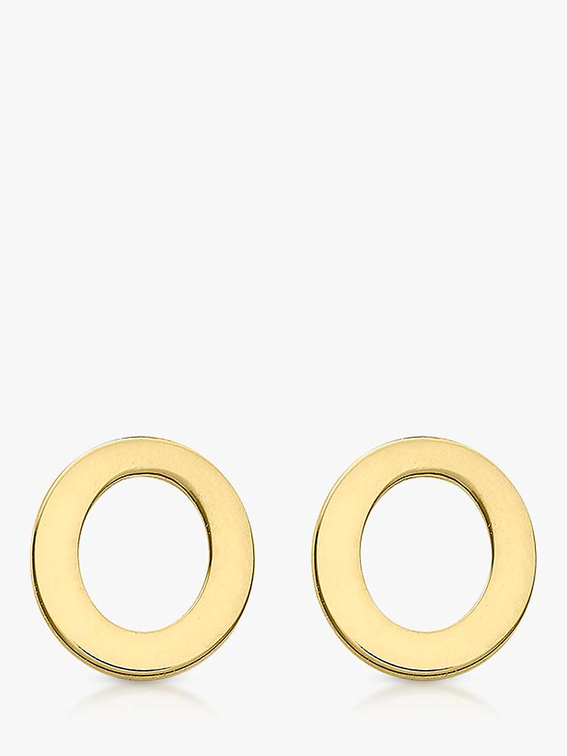Buy IBB 9ct Gold Initial Stud Earrings Online at johnlewis.com