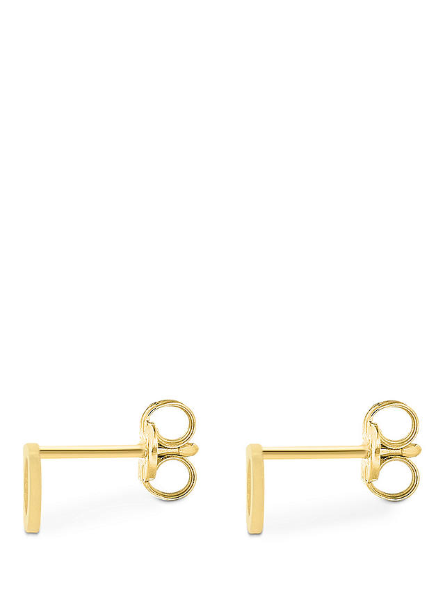 IBB 9ct Gold Initial Stud Earrings, O