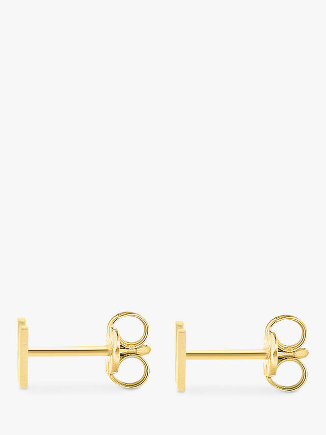 IBB 9ct Gold Initial Stud Earrings, N