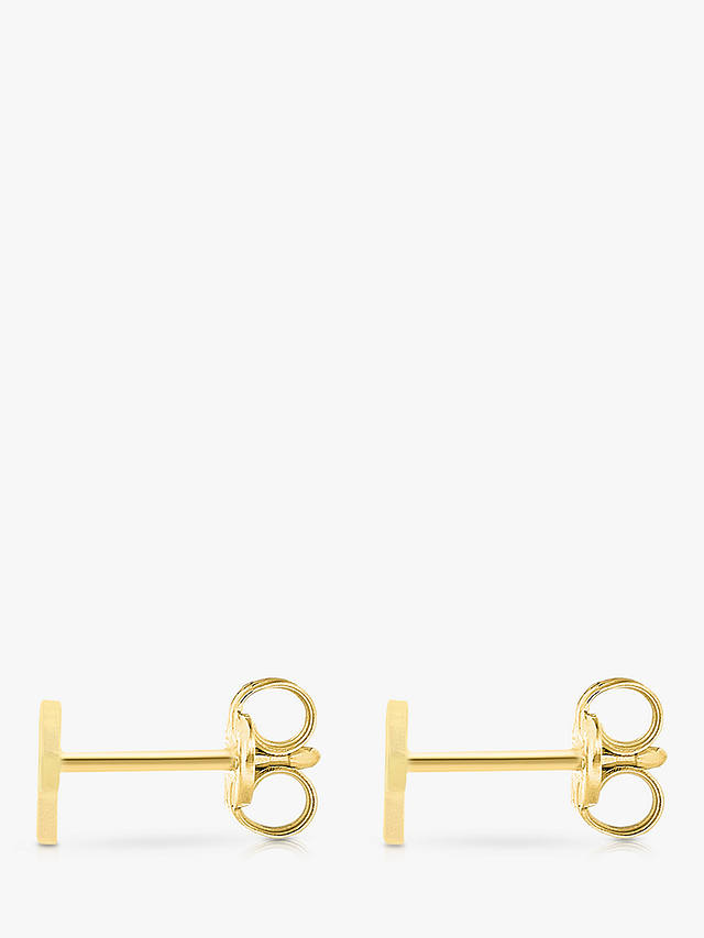 IBB 9ct Gold Initial Stud Earrings, P
