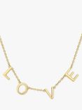 IBB 9ct Yellow Gold Love Necklace, Gold