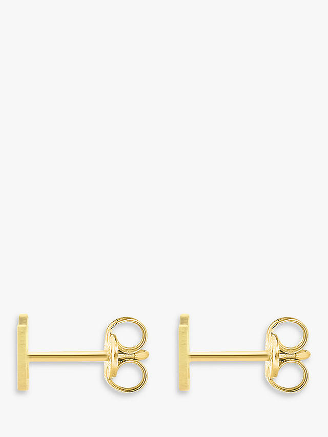 IBB 9ct Gold Initial Stud Earrings, M