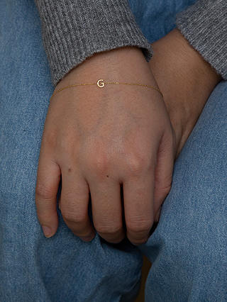 IBB 9ct Yellow Gold Initial Bracelet, G