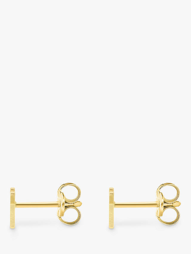 IBB 9ct Gold Initial Stud Earrings, K