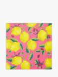 Talking Tables Lemon Boho Paper Napkins, Pack of 20, Pink/Yellow