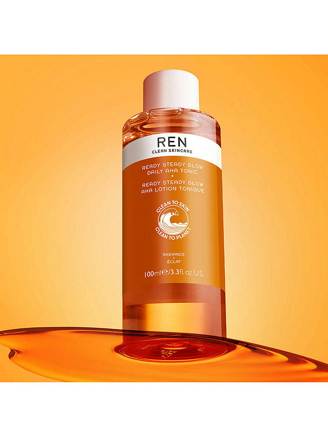 REN Clean Skincare Ready Steady Glow Daily AHA Tonic, 100ml at John Lewis   Partners