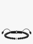 THOMAS SABO Men's Rebel Beaded Bracelet, Black/Silver