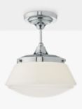 Där Caden Semi Flush Ceiling Light, Polished Chrome