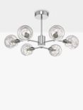 Där Tyka Semi Flush Ceiling Light, Polished Chrome