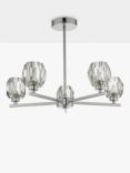 Där Idina 5 Arm Semi Flush Ceiling Light, Polished Chrome