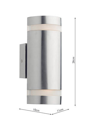 Där Wessex LED Outdoor Wall Light, Stainless Steel
