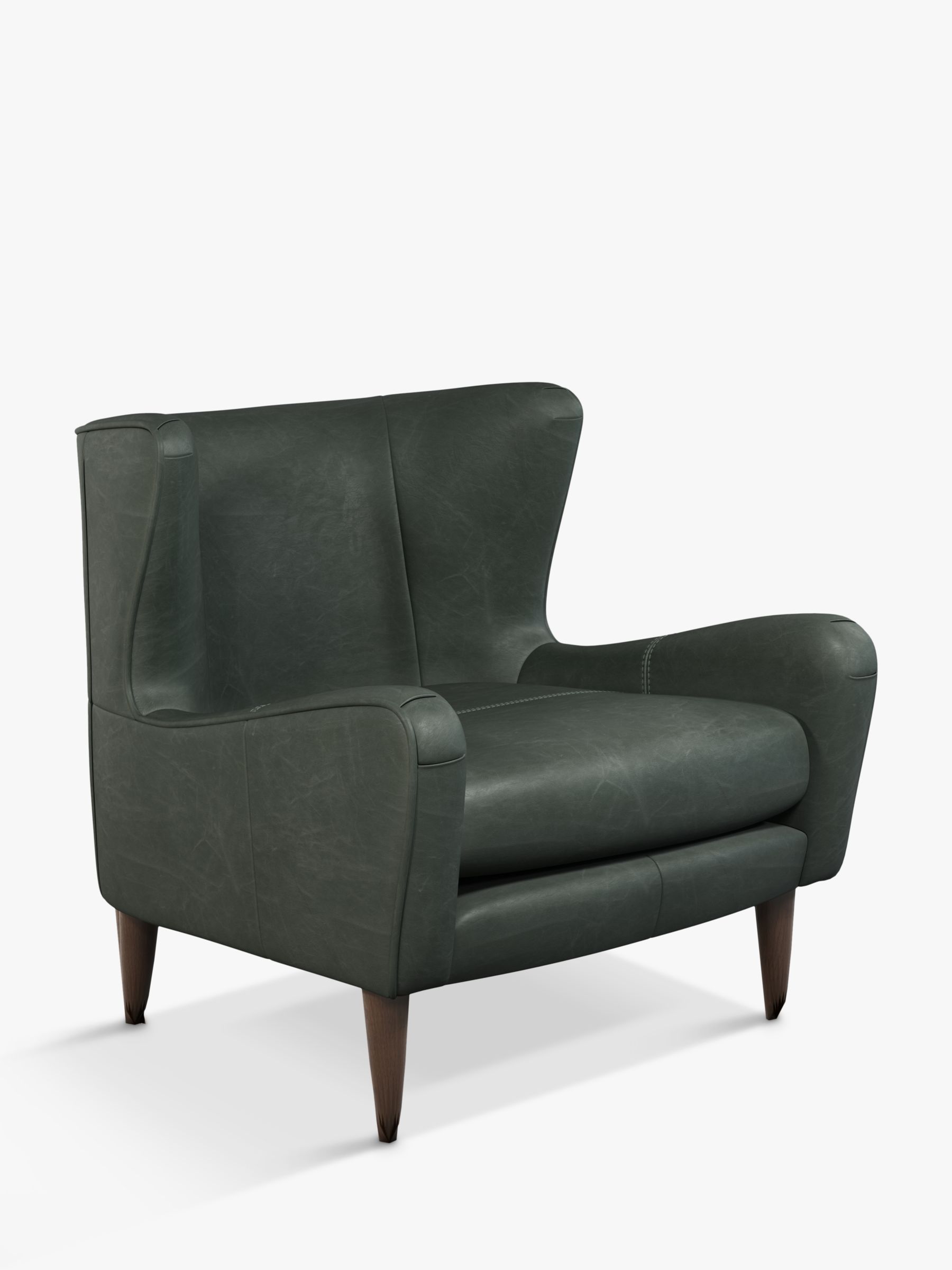Photo of John lewis + swoon keats leather wingback armchair