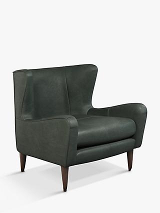John Lewis + Swoon Keats Leather Wingback Armchair