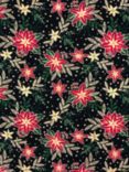 Visage Textiles Poinsettia Print Fabric, 2m, Black