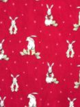 Oddies Textiles Bunny Print Craft Fabric, 2m, Red