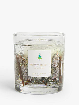 John Lewis & Partners Frosted Spruce Gel Scented Candle, Medium