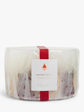 John Lewis & Partners Winter Spice Inclusion 3 Wick Scented Candle, 1.17kg