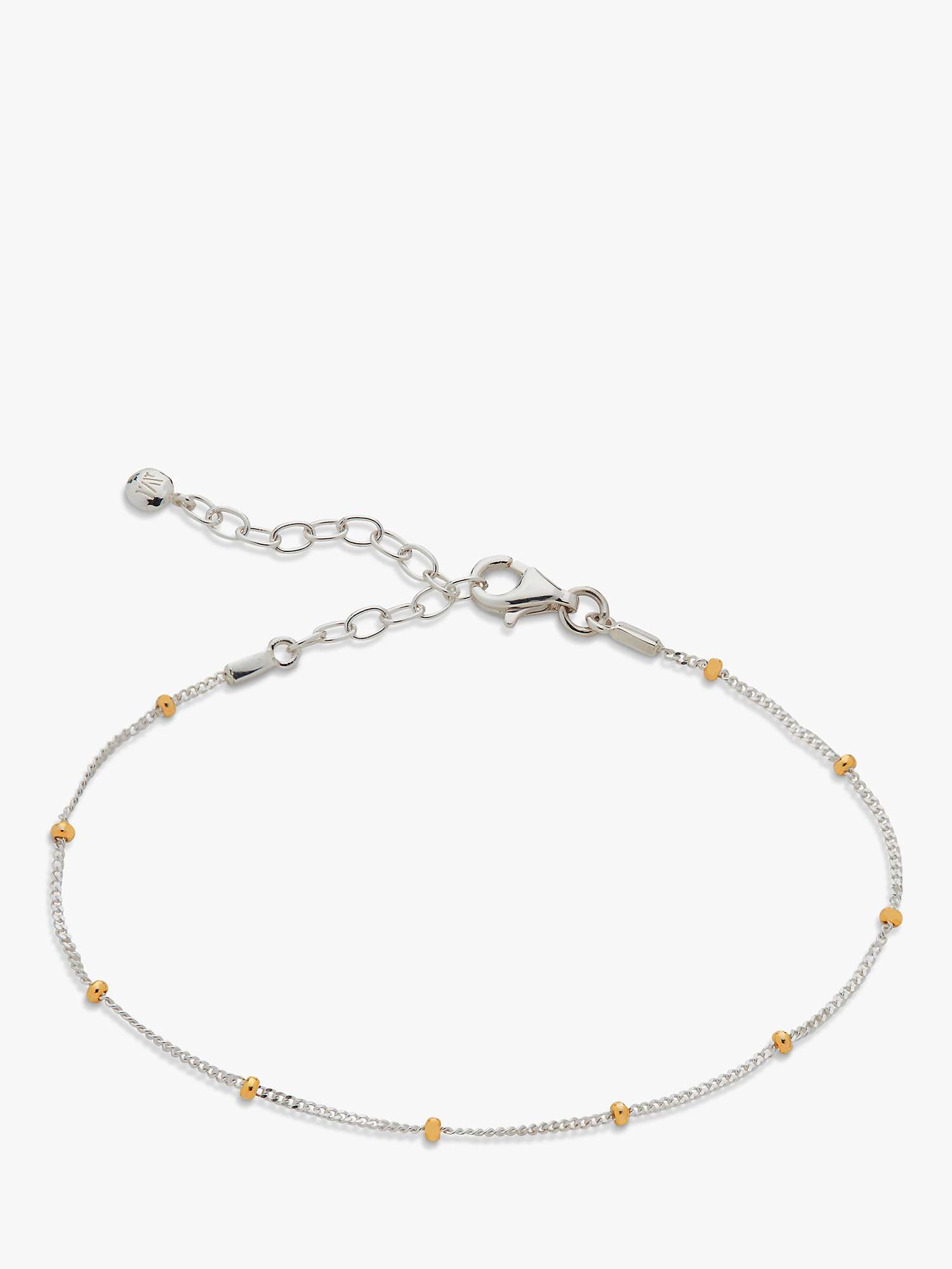 Buy Monica Vinader Mixed Fine Bead Chain Bracelet, Silver/Gold Online at johnlewis.com