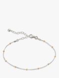 Monica Vinader Mixed Fine Bead Chain Bracelet, Silver/Gold