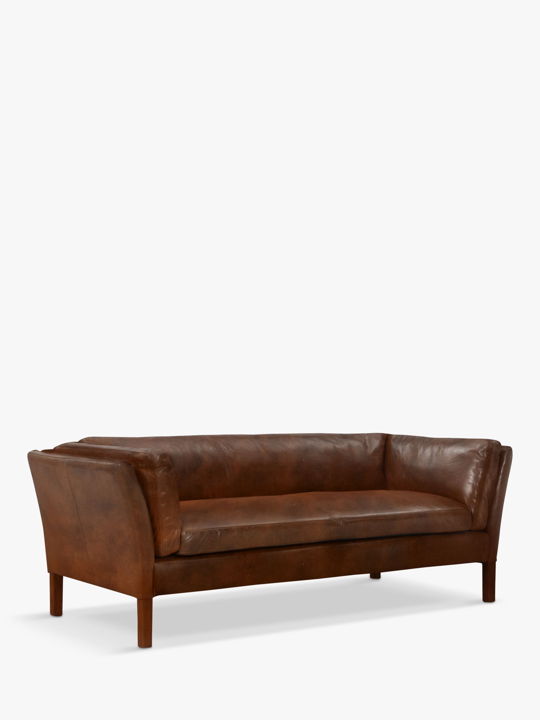 Photo of Halo groucho medium 2 seater leather sofa dark leg london leather