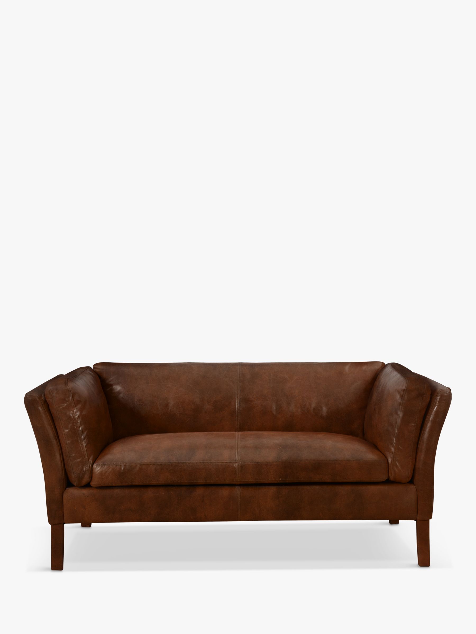 Photo of Halo groucho small 2 seater leather sofa dark leg london leather