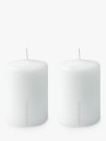 Georg Jensen Pillar Candles, Set of 2, H10cm, White