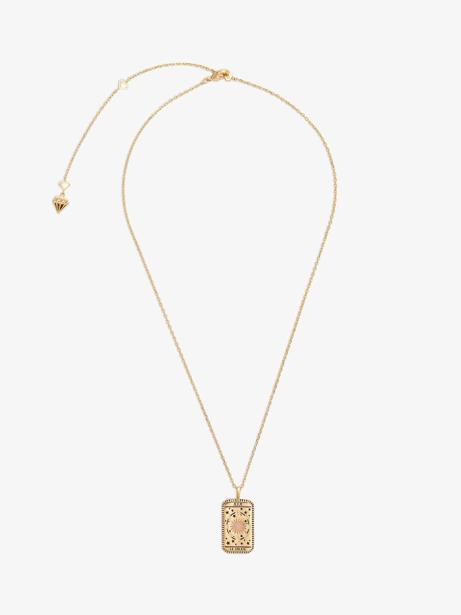 Wanderlust + Co Le Soleil Pendant Necklace, Gold at John Lewis & Partners