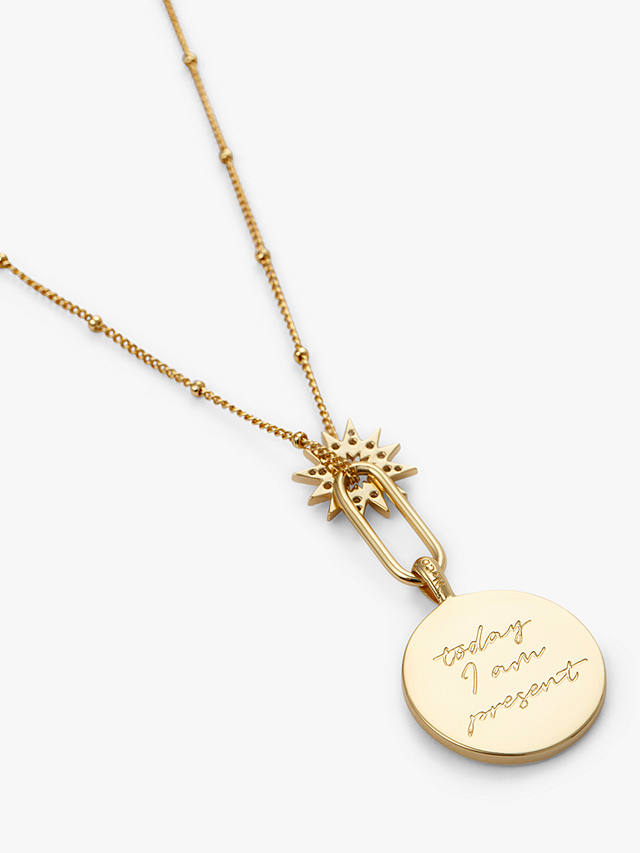 Wanderlust + Co Presence Star Pendant Necklace, Gold